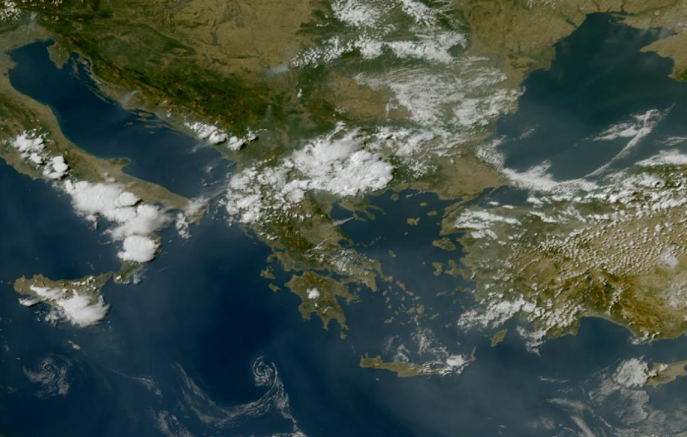 Τελευταία δορυφορική εικόνα νεφοκάλυψης