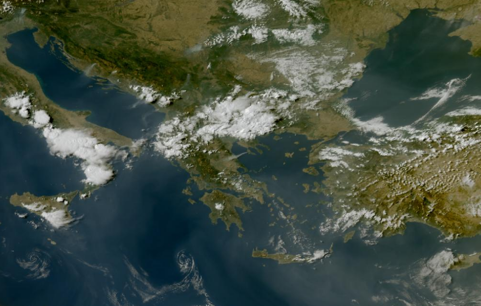 Τελευταία δορυφορική εικόνα νεφοκάλυψης