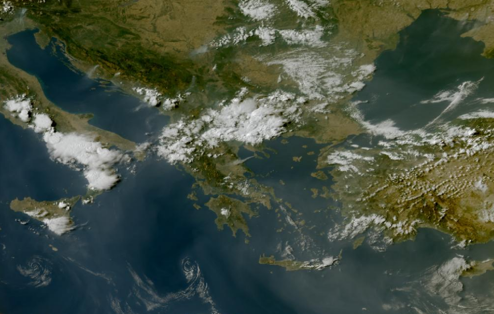 Τελευταία δορυφορική εικόνα νεφοκάλυψης