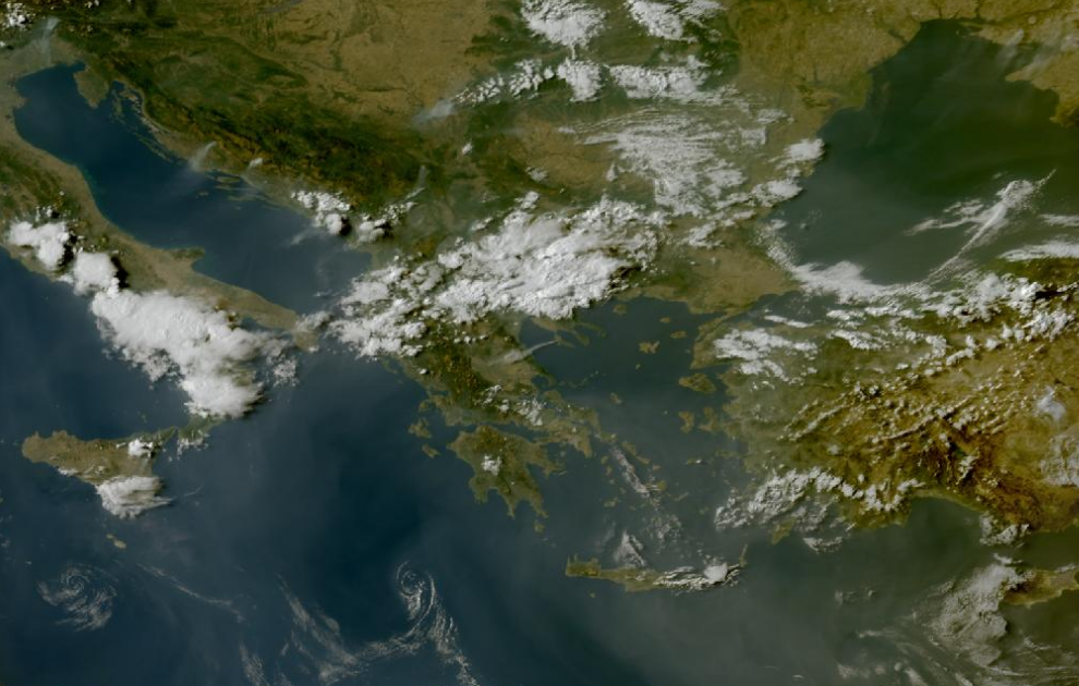 Τελευταία δορυφορική εικόνα νεφοκάλυψης