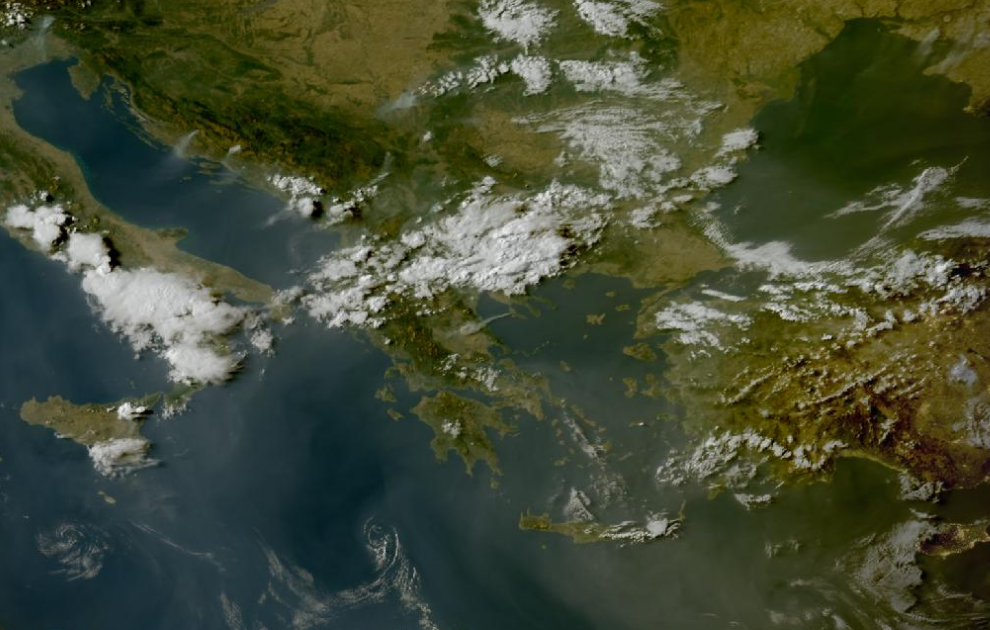 Τελευταία δορυφορική εικόνα νεφοκάλυψης