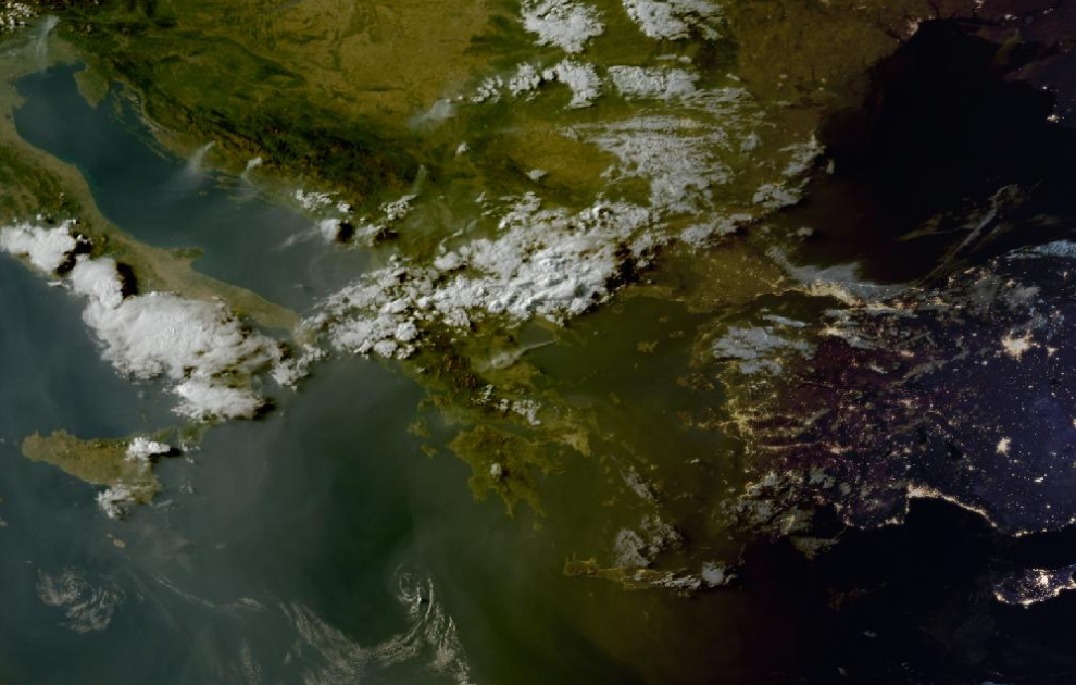 Τελευταία δορυφορική εικόνα νεφοκάλυψης