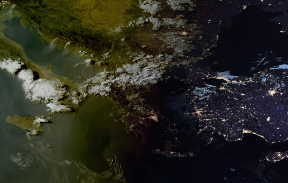 Τελευταία δορυφορική εικόνα νεφοκάλυψης
