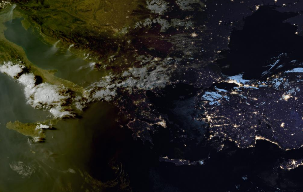 Τελευταία δορυφορική εικόνα νεφοκάλυψης