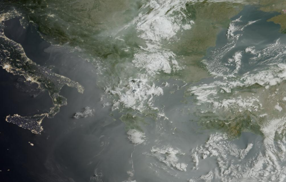 Τελευταία δορυφορική εικόνα νεφοκάλυψης