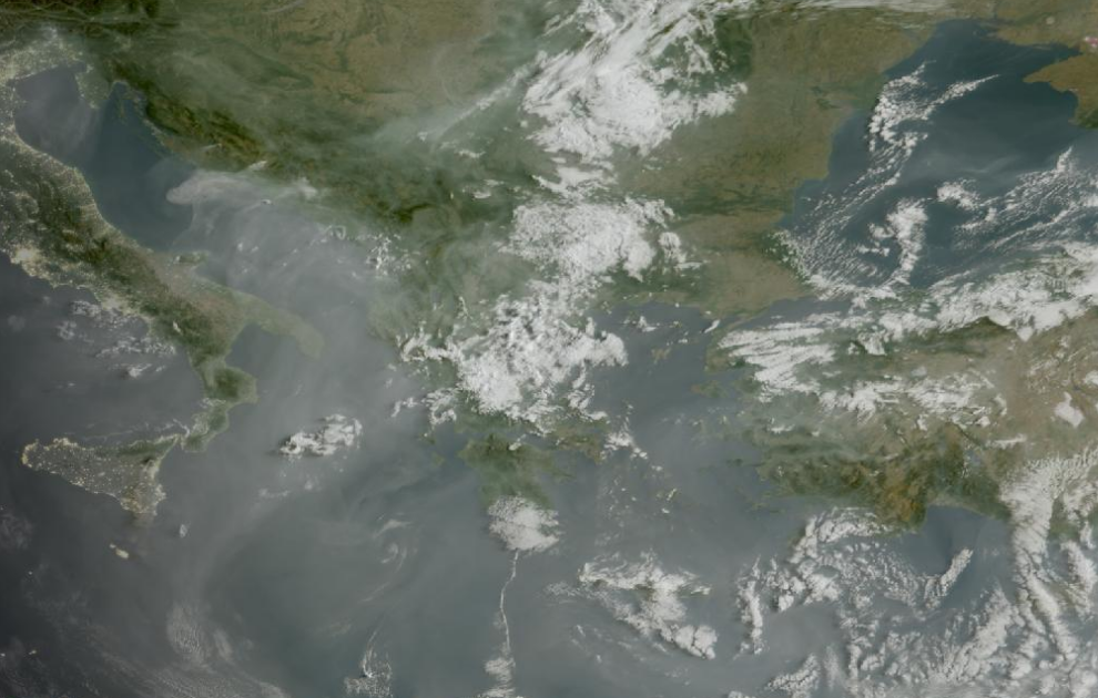 Τελευταία δορυφορική εικόνα νεφοκάλυψης