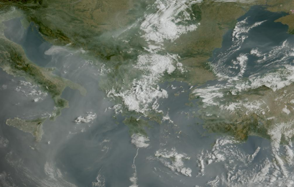 Τελευταία δορυφορική εικόνα νεφοκάλυψης