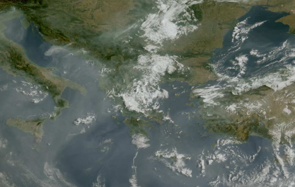 Τελευταία δορυφορική εικόνα νεφοκάλυψης