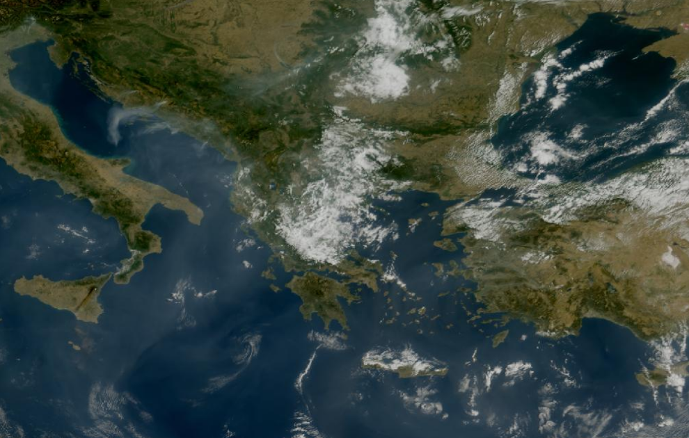 Τελευταία δορυφορική εικόνα νεφοκάλυψης