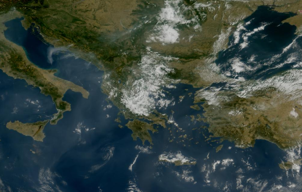 Τελευταία δορυφορική εικόνα νεφοκάλυψης