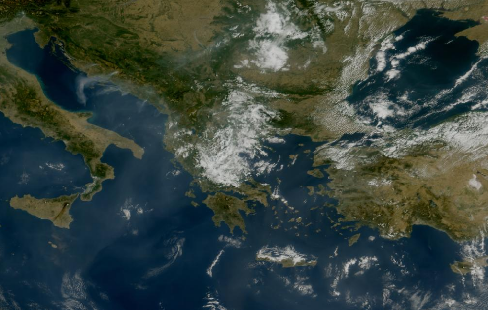 Τελευταία δορυφορική εικόνα νεφοκάλυψης