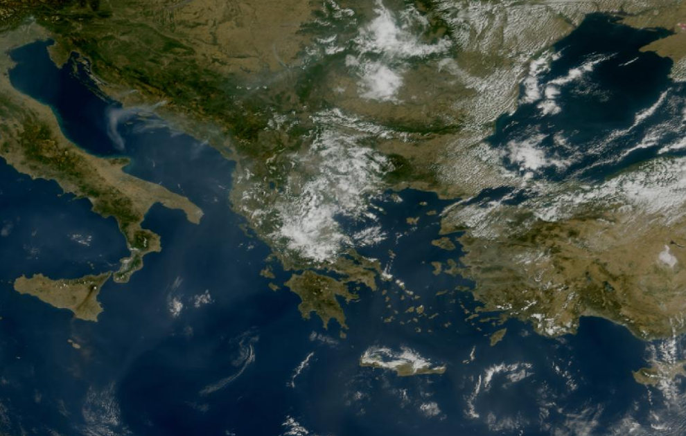 Τελευταία δορυφορική εικόνα νεφοκάλυψης