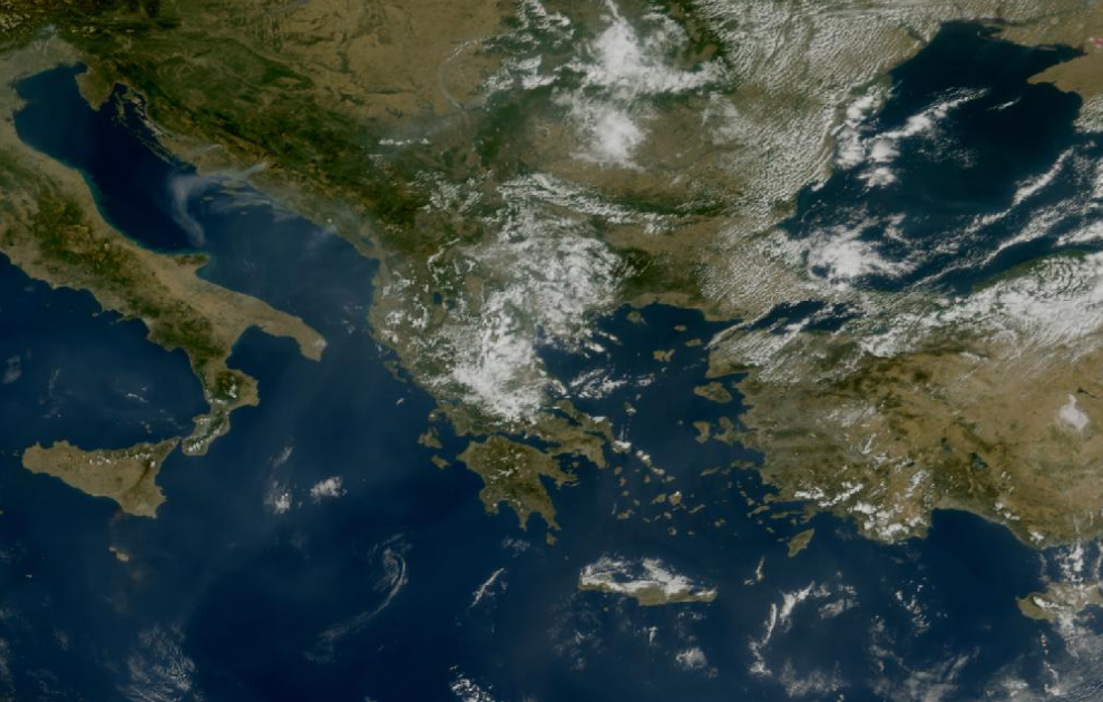 Τελευταία δορυφορική εικόνα νεφοκάλυψης
