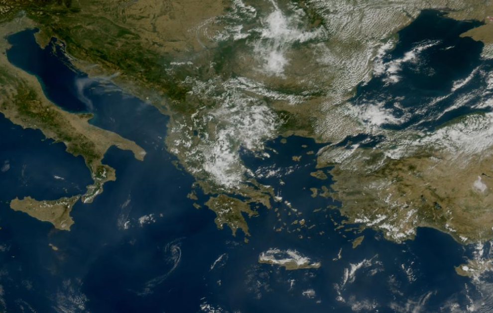 Τελευταία δορυφορική εικόνα νεφοκάλυψης