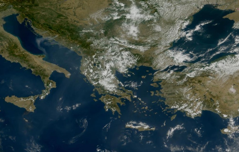 Τελευταία δορυφορική εικόνα νεφοκάλυψης