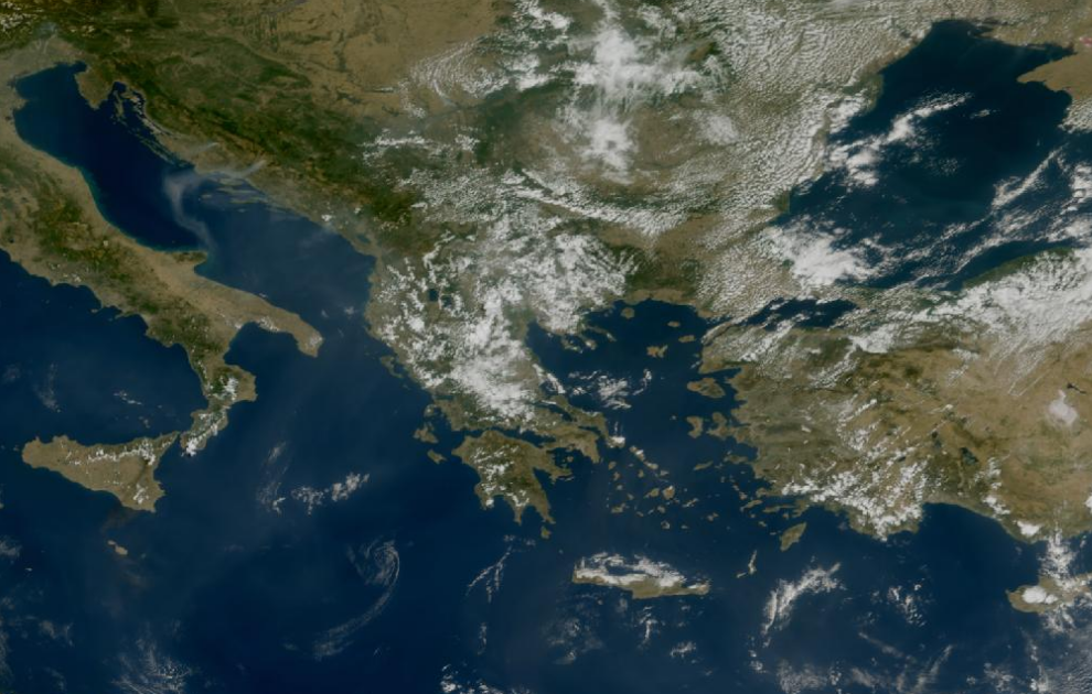 Τελευταία δορυφορική εικόνα νεφοκάλυψης