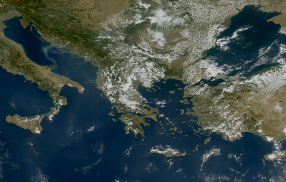 Τελευταία δορυφορική εικόνα νεφοκάλυψης