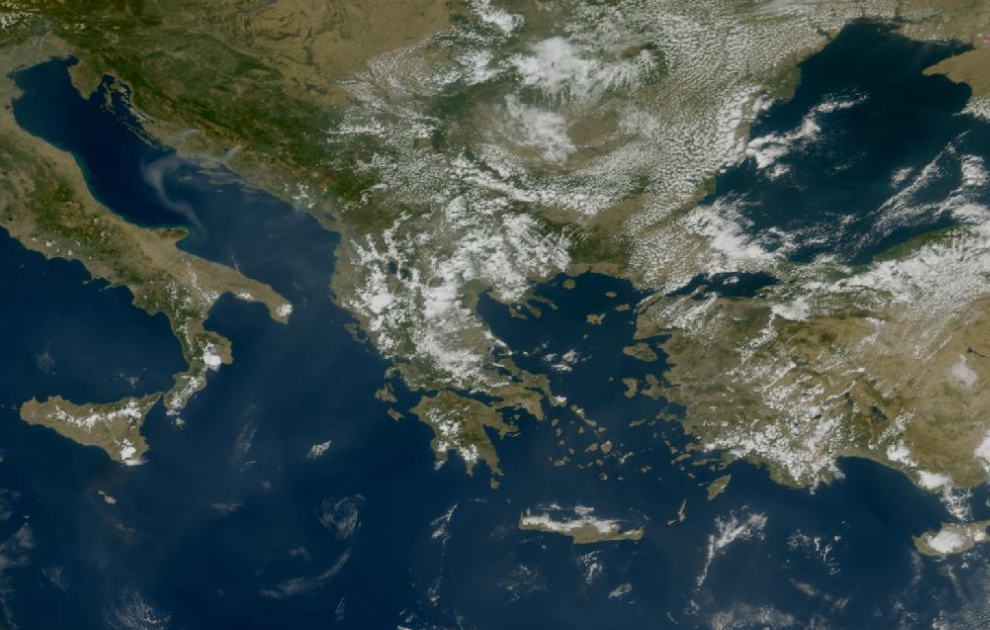Τελευταία δορυφορική εικόνα νεφοκάλυψης