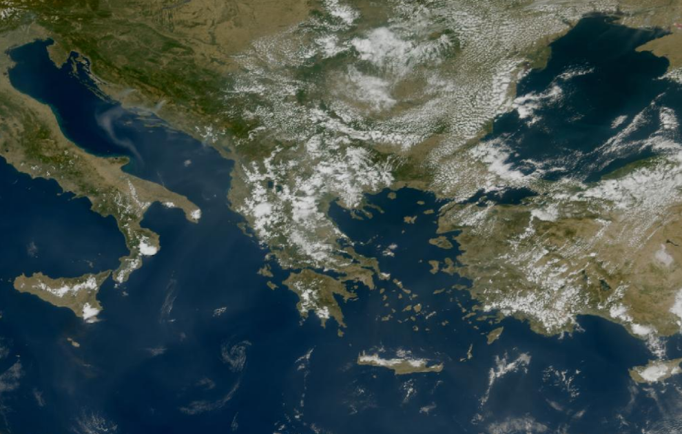 Τελευταία δορυφορική εικόνα νεφοκάλυψης