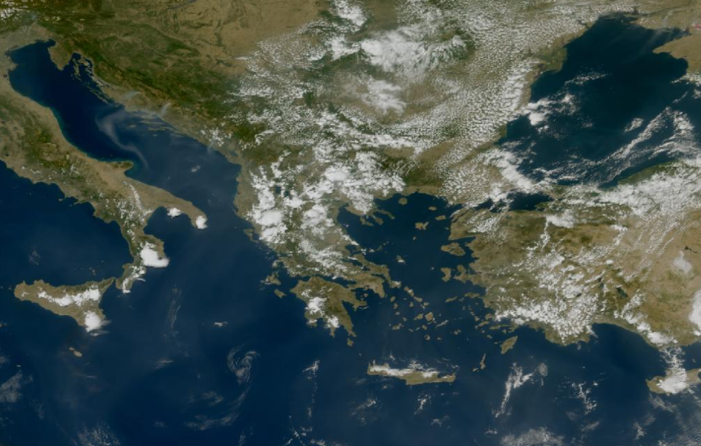 Τελευταία δορυφορική εικόνα νεφοκάλυψης