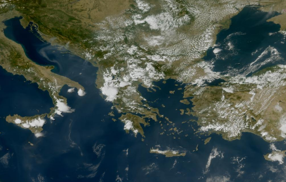 Τελευταία δορυφορική εικόνα νεφοκάλυψης