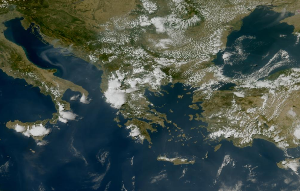 Τελευταία δορυφορική εικόνα νεφοκάλυψης
