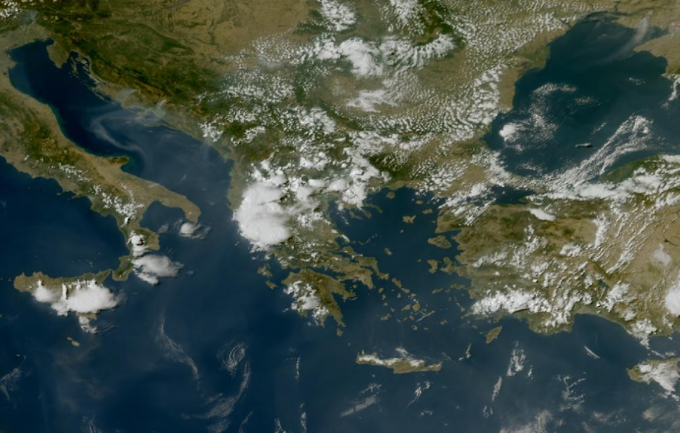 Τελευταία δορυφορική εικόνα νεφοκάλυψης
