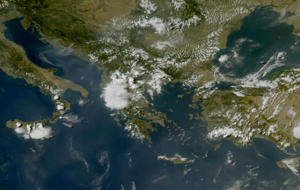 Τελευταία δορυφορική εικόνα νεφοκάλυψης