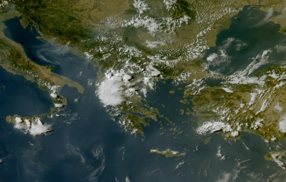 Τελευταία δορυφορική εικόνα νεφοκάλυψης