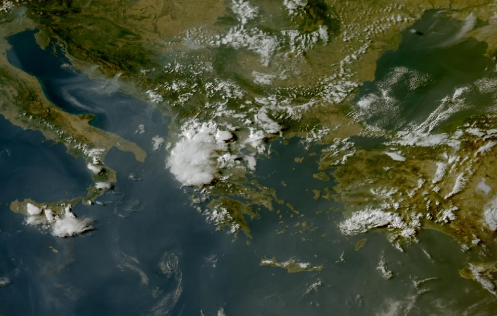 Τελευταία δορυφορική εικόνα νεφοκάλυψης