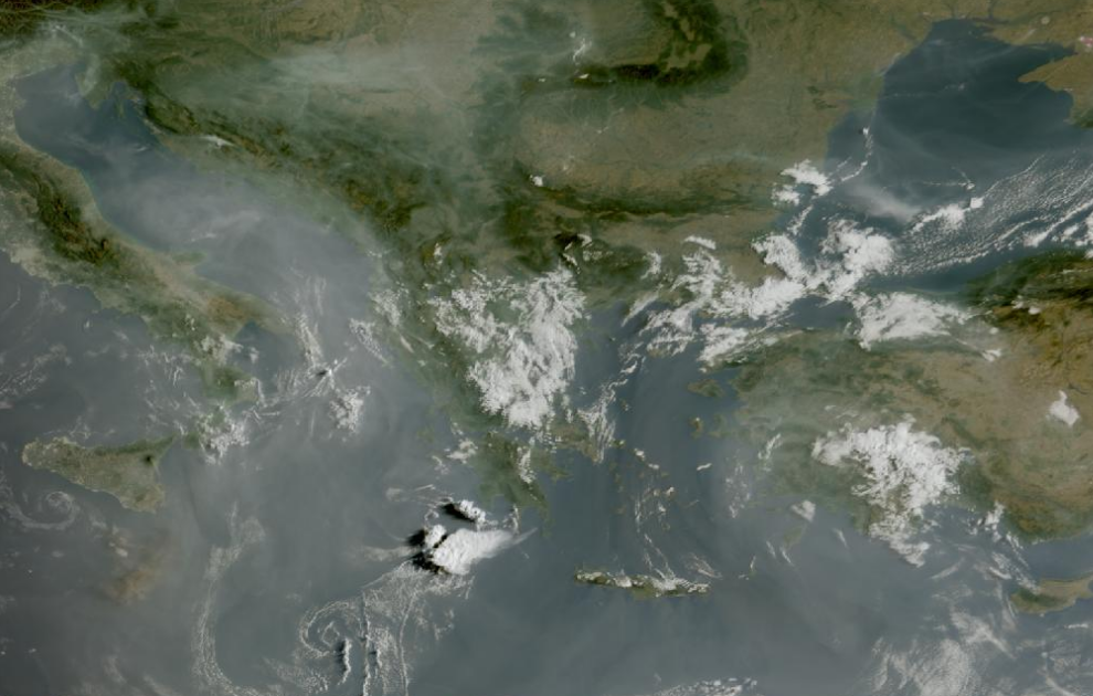 Τελευταία δορυφορική εικόνα νεφοκάλυψης