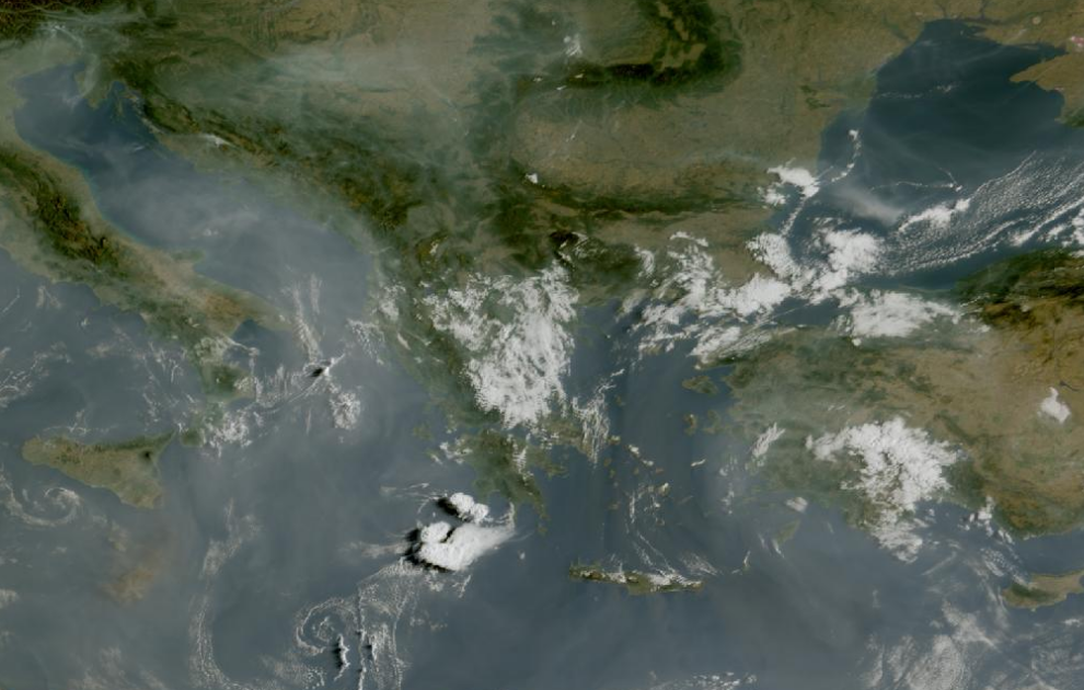 Τελευταία δορυφορική εικόνα νεφοκάλυψης