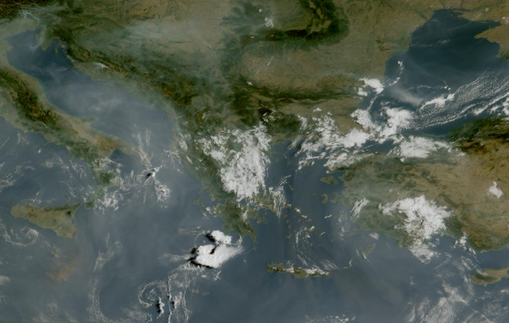 Τελευταία δορυφορική εικόνα νεφοκάλυψης