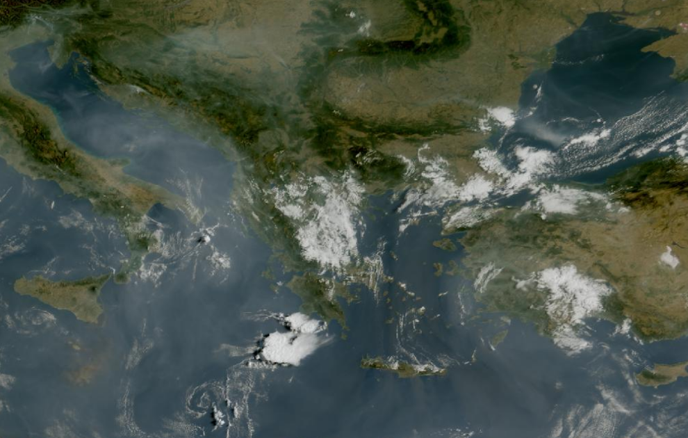 Τελευταία δορυφορική εικόνα νεφοκάλυψης