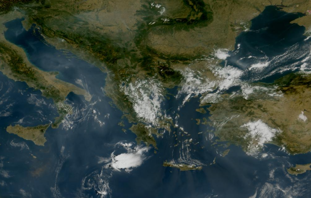 Τελευταία δορυφορική εικόνα νεφοκάλυψης