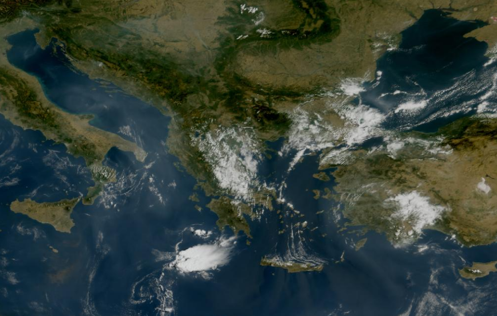 Τελευταία δορυφορική εικόνα νεφοκάλυψης