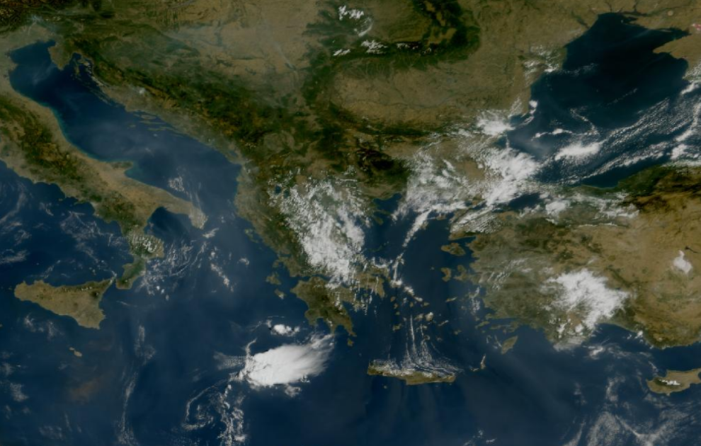 Τελευταία δορυφορική εικόνα νεφοκάλυψης
