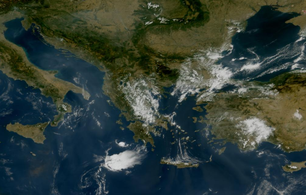 Τελευταία δορυφορική εικόνα νεφοκάλυψης