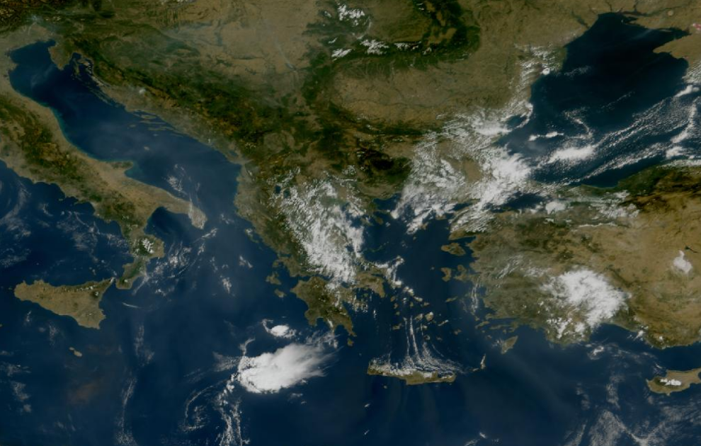 Τελευταία δορυφορική εικόνα νεφοκάλυψης