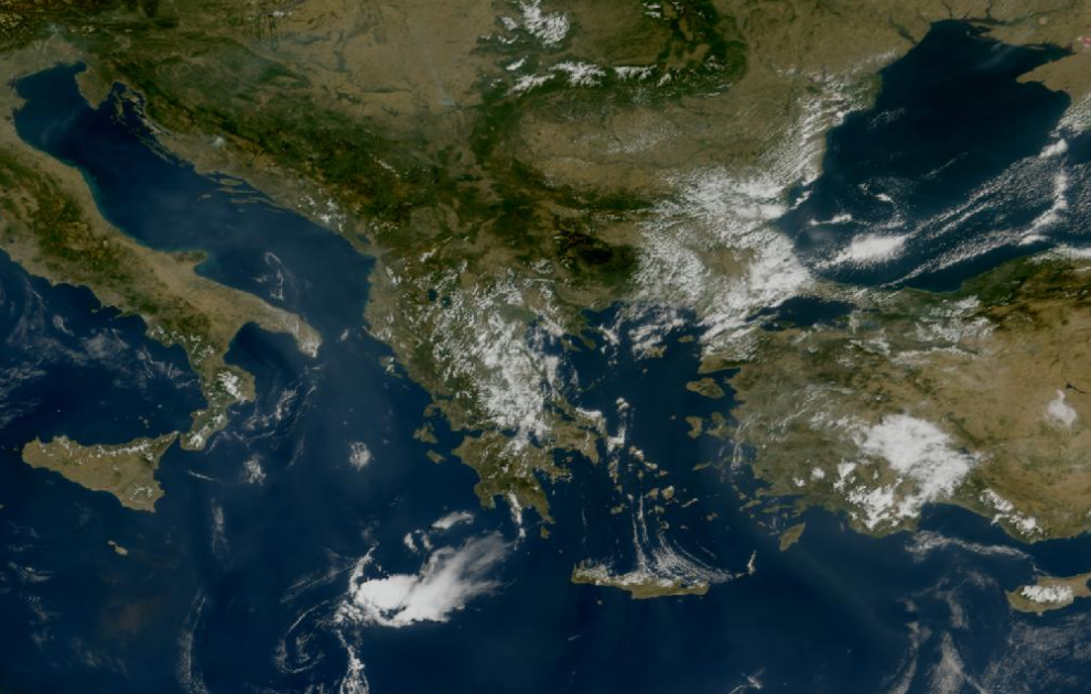 Τελευταία δορυφορική εικόνα νεφοκάλυψης