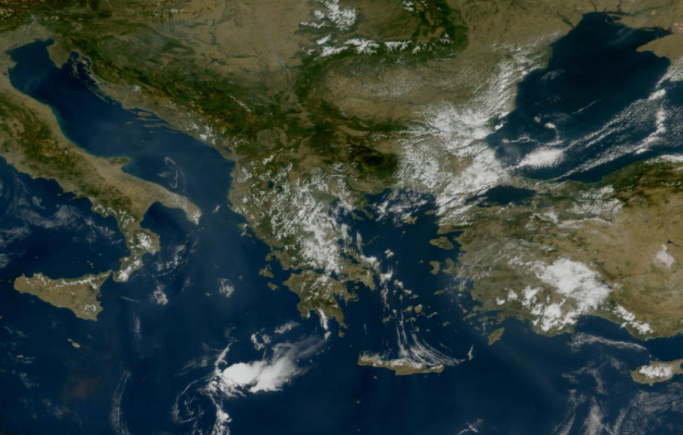 Τελευταία δορυφορική εικόνα νεφοκάλυψης