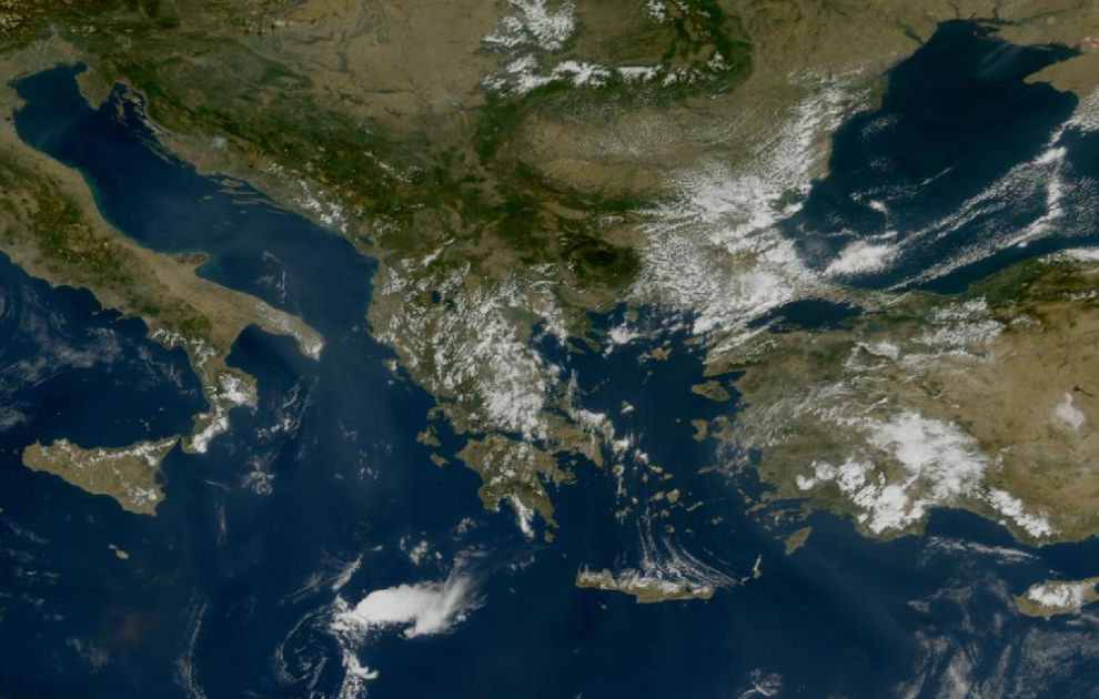 Τελευταία δορυφορική εικόνα νεφοκάλυψης