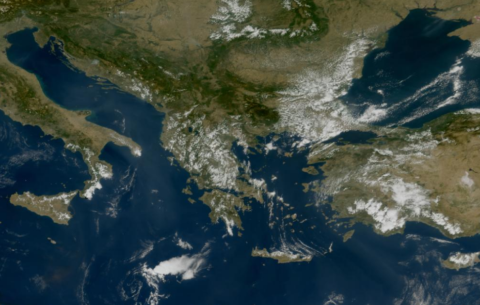 Τελευταία δορυφορική εικόνα νεφοκάλυψης