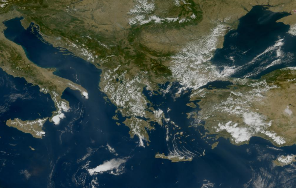 Τελευταία δορυφορική εικόνα νεφοκάλυψης