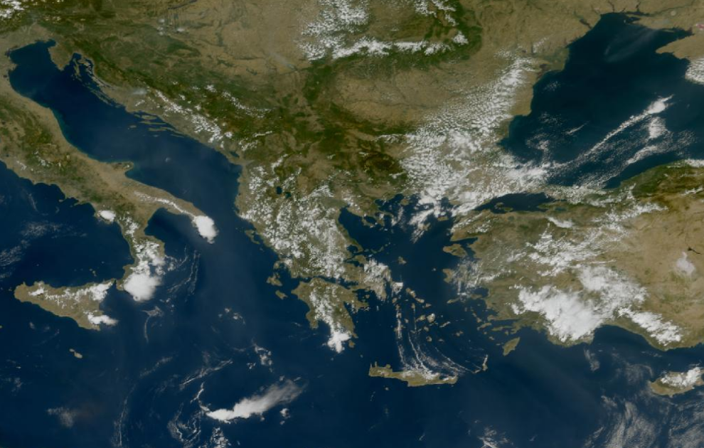 Τελευταία δορυφορική εικόνα νεφοκάλυψης