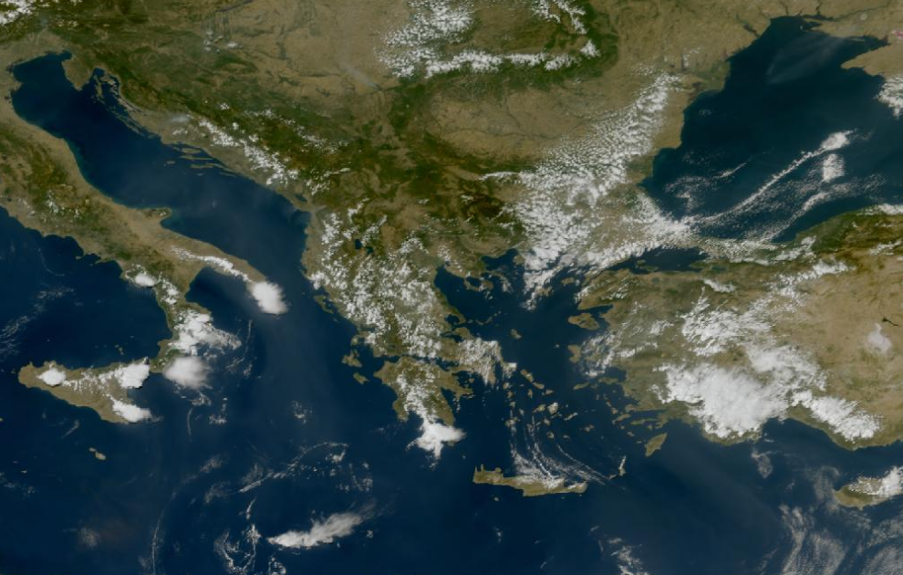 Τελευταία δορυφορική εικόνα νεφοκάλυψης
