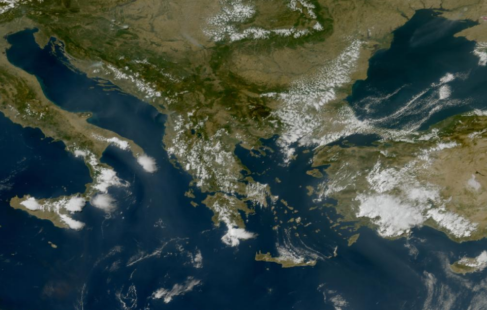 Τελευταία δορυφορική εικόνα νεφοκάλυψης
