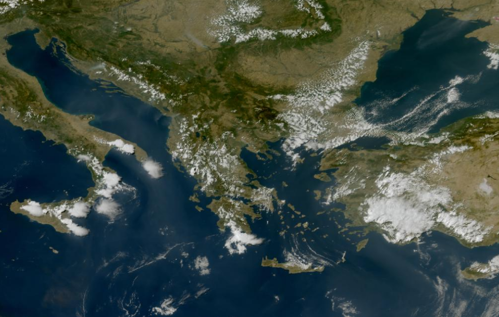 Τελευταία δορυφορική εικόνα νεφοκάλυψης