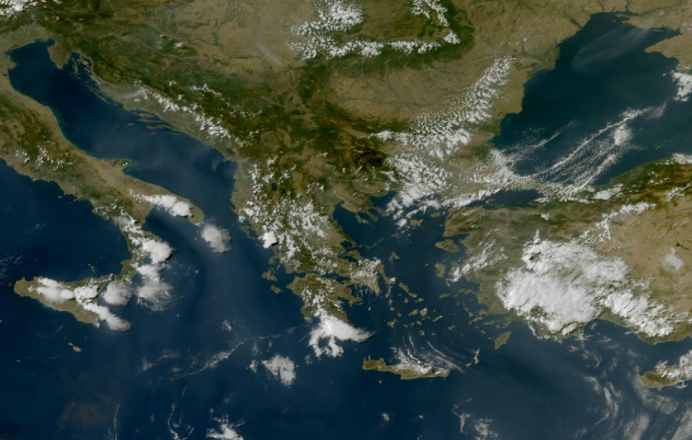Τελευταία δορυφορική εικόνα νεφοκάλυψης