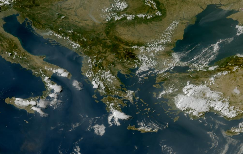 Τελευταία δορυφορική εικόνα νεφοκάλυψης